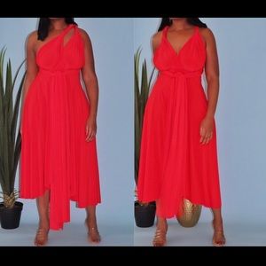 Red Multi Style Holiday Dress